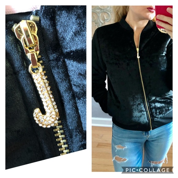 Juicy Couture Jackets & Blazers - Juicy Couture thick polyester gold jewel jacket
